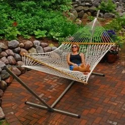 Double Cotton Rope Patio Hammock - White - Algoma -Outdoor Furniture Store GUEST 3d3acb34 47da 446e b8f2 2a28d02161ad