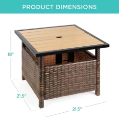 Best Choice Products Wicker Rattan Patio Side Table Outdoor Furniture For Garden, Pool, Deck W/ Umbrella Hole 15 Best Choice Products Wicker Rattan Patio Side Table Outdoor Furniture For Garden, Pool, Deck W/ Umbrella Hole -Outdoor Furniture Store GUEST 3d90346b 92d5 472f adc3 2a2fcd8f23c2
