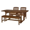 Ravenscroft 4pc Extendable Acacia Wood Outdoor Dining Set - Saracina Home -Outdoor Furniture Store GUEST 3f357503 0247 4419 9324 24d701a09c15