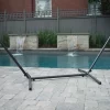 The Hamptons Collection 110” Black Squared Steel Hammock Stand With Hardware -Outdoor Furniture Store GUEST 3f5e0841 d8ae 4fd6 9a54 1b4ecf1e10b4