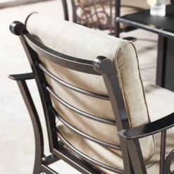 5pc Set With 42" Square Outdoor Aluminum Fire Table & Four Chairs - Oakland Living -Outdoor Furniture Store GUEST 3fe88344 fb7f 40b5 aa23 c8423e64c513