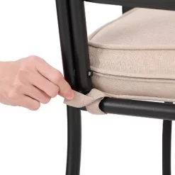 7pc Outdoor Dining Set With 6 Chairs With Seat & Back Cushions & Metal Rectangle Table With Umbrella Hole - Captiva Designs -Outdoor Furniture Store GUEST 40ac6924 30a3 4cab 9ae8 79bfef920a0a