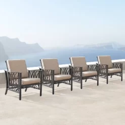 5pc Set With 42" Square Outdoor Aluminum Fire Table & 4 Deep Seating Chairs - Oakland Living -Outdoor Furniture Store GUEST 40ca2365 38c2 4e88 a3af 80896ddfa75d