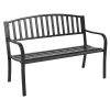 Costway 50'' Patio Garden Bench Park Yard Outdoor Furniture Steel Slats Porch Chair Seat -Outdoor Furniture Store GUEST 40cbb2c8 16d6 45ca b8a8 027e919f0322
