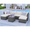 7pc Outdoor Wicker Seating Set With Cushions - Beige - GODEER 2 7pc Outdoor Wicker Seating Set With Cushions - Beige - GODEER -Outdoor Furniture Store GUEST 40f64959 269c 46f2 ba07 3caa03c64b2e