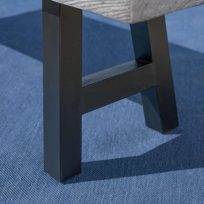 Lido Concrete Patio Dining Bench - Gray - Christopher Knight Home 4 Lido Concrete Patio Dining Bench - Gray - Christopher Knight Home - Image 2