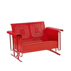 Bates Outdoor Loveseat Glider - Bright Red - Crosley -Outdoor Furniture Store GUEST 416e9d3d e54b 49ba 8acd fbc7000afadb