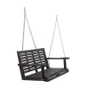 Tasmania Acacia Wood Patio Porch Swing Gray - Christopher Knight Home