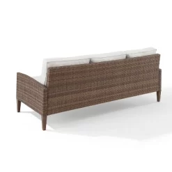 Capella Outdoor Wicker Sofa - Cream/Brown - Crosley -Outdoor Furniture Store GUEST 41be429c 65f5 4363 8b53 2863f7e165cf