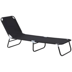 Outsunny Portable Outdoor Sun Lounger, Lightweight Folding Chaise Lounge Chair W/ 5-Position Adjustable Backrest For Beach, Poolside And Patio -Outdoor Furniture Store GUEST 42698056 0e3c 45e6 81c5 70215ad810e3
