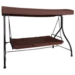 Emma And Oliver 3-Seat Outdoor Steel Converting Patio Swing And Bed Canopy Hammock In Brown 19 Emma And Oliver 3-Seat Outdoor Steel Converting Patio Swing And Bed Canopy Hammock In Brown -Outdoor Furniture Store GUEST 4276e766 4592 47e8 9a09 d0ccf7edd002