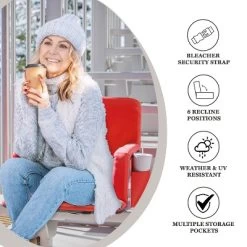 Emma And Oliver Portable Heated Reclining Stadium Chair With Armrests, Heated Padded Back & Heated Seat With Dual Storage Pockets And Backpack Straps -Outdoor Furniture Store GUEST 42811bde b9dc 4d4a 997a 68c843b7eb7a