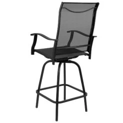 Emma And Oliver Patio Bar Height Stools Set Of 2, All-Weather Textilene Swivel Stools -Outdoor Furniture Store GUEST 43bb6de2 a674 4518 8010 c8b2c766049f