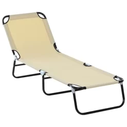 Outsunny Portable Outdoor Sun Lounger, Lightweight Folding Chaise Lounge Chair W/ 5-Position Adjustable Backrest For Beach, Poolside And Patio -Outdoor Furniture Store GUEST 43c1564b f328 42c8 bd91 c3537393c255