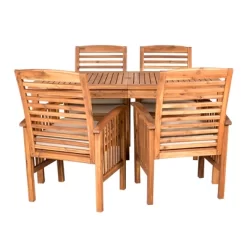 Ravenscroft 5pc Acacia Wood Patio Dining Set - Saracina Home -Outdoor Furniture Store GUEST 43cc3280 171b 4dbf 8606 934a27eea952