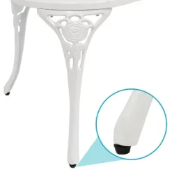 Sunnydaze Decor Sunnydaze 2-Person Classic Rose Design Cast Aluminum Outdoor Garden Bench, White -Outdoor Furniture Store GUEST 45553ea0 db31 4c0b aa00 d78c7f95b12a