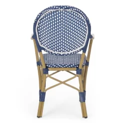 Paul 3pc Outdoor Aluminum French Bistro Set - Dark Teal/White/Bamboo - Christopher Knight Home -Outdoor Furniture Store GUEST 458a22ca 6f28 4310 8366 b529fbd376be