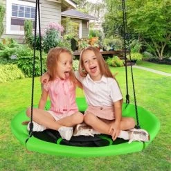 Costway 40'' Nest Tree Swing Outdoor Round Swing For Backyard BlueGreen -Outdoor Furniture Store GUEST 45d3794e c2f4 4242 8149 871ac08807d7