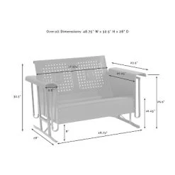 Bates Outdoor Loveseat Glider - White - Crosley -Outdoor Furniture Store GUEST 45dc53ee 8cdf 42d1 bc95 0b21895a353e