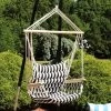Sunnydaze Decor Sunnydaze Outdoor Printed Polycotton Fabric Hammock Chair With Armrests And Hardwood Spreader Bar - 300 Lb Capacity - Contrasting Stripes -Outdoor Furniture Store GUEST 469eff8d ac29 46a9 b5e9 9c8ea906a44c