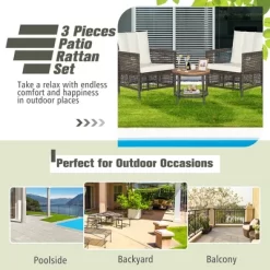 Costway Patiojoy 3PCS Patio Rattan Furniture Set Cushioned Sofas Wood Table Top W/Shelf 14 Costway Patiojoy 3PCS Patio Rattan Furniture Set Cushioned Sofas Wood Table Top W/Shelf -Outdoor Furniture Store GUEST 46ac2c17 daca 4767 9e1a 6160fca6b422