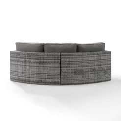 Catalina Wicker Round Sectional Sofa - Gray - Crosley -Outdoor Furniture Store GUEST 46e933cd ada2 475d 9e48 0faf47d21ab3