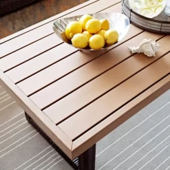 Beaufort Outdoor Wicker Coffee Table - Mist/Brown - Crosley -Outdoor Furniture Store GUEST 4700b404 3eac 4122 a5c4 e7bc96b8bcfb