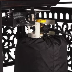 5pc Set With 42" Square Outdoor Aluminum Fire Table & Four Swivel Rocking Chairs & Wind Block - Oakland Living -Outdoor Furniture Store GUEST 4764381d 9c92 4659 84f2 0e8ac1e6d509 1