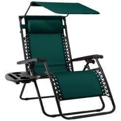 Best Choice Products Folding Zero Gravity Recliner Patio Lounge Chair W/ Canopy Shade, Headrest, Tray -Outdoor Furniture Store GUEST 47dd1831 2b95 49e0 b0d4 cae3f3c5dd31