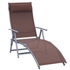 Outsunny Steel Fabric Outdoor Folding Chaise Lounge Chair Recliner With Portable Design & 7 Adjustable Backrest Positions -Outdoor Furniture Store GUEST 47e739c2 f2e0 43c5 9707 d4650f404f56