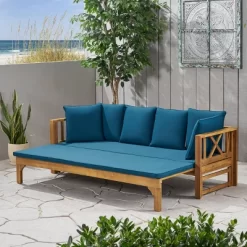 Long Beach Acacia Wood Extendable Patio Daybed Sofa Teak - Christopher Knight Home -Outdoor Furniture Store GUEST 48222d1b 0645 472b bc41 4be12e2a99d6