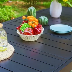 Captiva Designs 9pc Steel Outdoor Patio Dining Set With Rattan Arm Chairs & Rectangle Extendable Table 10 Captiva Designs 9pc Steel Outdoor Patio Dining Set With Rattan Arm Chairs & Rectangle Extendable Table -Outdoor Furniture Store GUEST 486ab5a0 052c 4249 815d 8d126a50a781