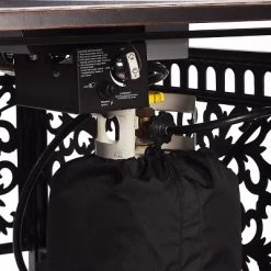 5pc Set With 48" Rectangle Outdoor Aluminum Fire Table & Four Swivel Rocking Chairs & Wind Blocker - Oakland Living -Outdoor Furniture Store GUEST 4899c095 98b2 4540 9073 b6c68de78e77 1