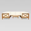 Brava 9pc Acacia Sectional Sofa Set - Teak/Beige - Christopher Knight Home