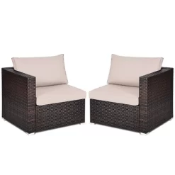 Costway 2PCS Patio Rattan Corner Sofa Sectional Furniture Cushion -Outdoor Furniture Store GUEST 490b148e d394 4a37 87b8 34c17943f483