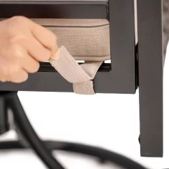 5pc Outdoor Dining Set With Swivel Chairs With Seat & Back Cushions & Square Metal Slat Table With 1.57" Umbrella Hole - Captiva Designs -Outdoor Furniture Store GUEST 49715e30 05f3 47ec 8a68 f0e1500366ba