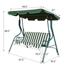 Costway 3 Seats Patio Backyard Canopy Steel Frame Swing Glider Hammock Cushioned -Outdoor Furniture Store GUEST 4a06149d 29fe 46fc bd2a bdb8a0d6d650