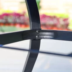 5pc Outdoor Dining Set With Swivel Chairs With Seat & Back Cushions & Square Metal Slat Table With 1.57" Umbrella Hole - Captiva Designs -Outdoor Furniture Store GUEST 4a83bfca d4ba 4426 8558 4284d3f4cfea