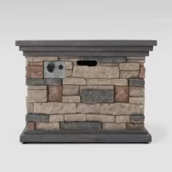 Ariel 5pc Wicker Rocking Chairs And Fire Pit Set - Dark Brown/Beige - Christopher Knight Home -Outdoor Furniture Store GUEST 4ab29f81 574e 405a 9f4e 4941cab305b2