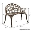 Costway Outdoor Garden Bench Chair Loveseat Cast Aluminum Patio Antique Rose -Outdoor Furniture Store GUEST 4cb23c1f 4c97 4b36 b886 c52dc83f3863