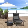 Outsunny Reclining Chaise Lounge Chair, Portable Sun Lounger, Folding Camping Cot, With Adjustable Backrest And Removable Pillow, For Patio, Garden, Beach -Outdoor Furniture Store GUEST 4cc7d70b 753c 483d 87dd e8044e6dc6ba