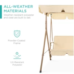 Best Choice Products 2-Person Outdoor Large Convertible Canopy Swing Glider Lounge Chair W/ Removable Cushions 16 Best Choice Products 2-Person Outdoor Large Convertible Canopy Swing Glider Lounge Chair W/ Removable Cushions -Outdoor Furniture Store GUEST 4ce792fd 334c 4e79 bcdd 33f75d4b09b3