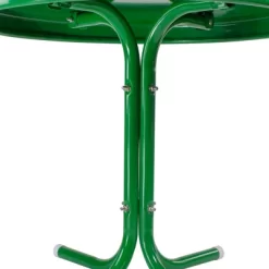 Northlight 22" Outdoor Retro Round Tulip Metal Side Table, Green -Outdoor Furniture Store GUEST 4d3e1dd1 9e8b 4b3a 8e2c 988847ece2ff
