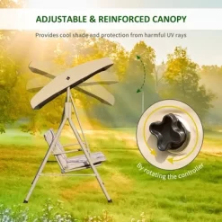 Outsunny 3 Person Outdoor Porch Swing Lounge Chair Bench With Canopy Top- Brown 18 Outsunny 3 Person Outdoor Porch Swing Lounge Chair Bench With Canopy Top- Brown -Outdoor Furniture Store GUEST 4d6f0599 daa9 4425 9b3d 01a742faff9a