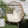 Barton Oversized Egg Style Wicker Chair W/Canopy & 4 Cushions Outdoor -Outdoor Furniture Store GUEST 4d99a95b 9b7e 462d 8816 0cb5f351dc4c