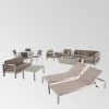 Cape Coral 16pc Aluminum Estate Collection With Fire Pit - Silver/Clear/Khaki/Light Gray - Christopher Knight Home -Outdoor Furniture Store GUEST 4df1ebb9 8473 4919 9cfa 94adde1b64d6