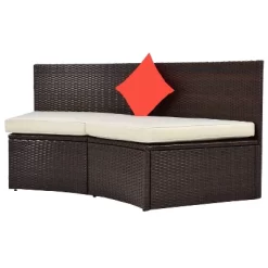 4pc Wicker Half-Moon Patio Set With Cushions - Brown/Beige - GODEER 36 4pc Wicker Half-Moon Patio Set With Cushions - Brown/Beige - GODEER -Outdoor Furniture Store GUEST 4e2a17ea 2a28 4bf6 807d c1d9cd16b03e