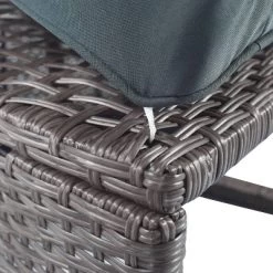 2pc Outdoor Wicker Conversation Sectional Set With Cushions & Half-Moon Side Table For Umbrella - Gray - GODEER -Outdoor Furniture Store GUEST 4e5ac024 6c92 48b0 b8ea 0f9e3350c0c2