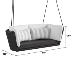 Sally Loveseat Swing With Cushion - Gray/Black - Novogratz 15 Sally Loveseat Swing With Cushion - Gray/Black - Novogratz -Outdoor Furniture Store GUEST 4f09dd4b 8b71 462a 8856 9131dbcaca4d