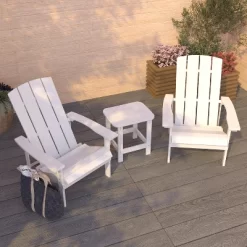 Merrick Lane Set Of 2 All-Weather Adirondack Patio Chairs With Matching Side Table -Outdoor Furniture Store GUEST 4f3e9fac d2f3 4334 9a40 5a1039bb3752